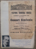 Program Teatrul Comunal Braila// 1934, Leonte Moldoveanu, Orchestra CFR