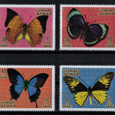 AJMAN 1971 - Fluturi /serie completa MNH