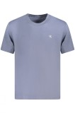 Calvin Klein Jeans Tricou Serif barbati, cu imprimeu pe fata si pe spate, Regular fit, Albastru, S