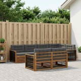 Cumpara ieftin Set de canapele de exterior 7 buc. 7-Locuri Natural si Antracit
