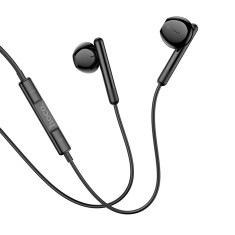 Casti cu fir HOCO M93 (jack 3,5 mm) , negre, cu microfon