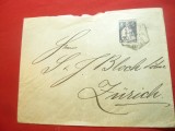 Plic circulat cu 8C negru 1914 Portugalia