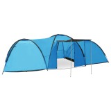 Cort camping tip iglu, 8 persoane, albastru, 650x240x190 cm GartenMobel Dekor, vidaXL