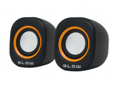 Boxe audio Blow 2.0 , USB, impedanta 4 ohmi, culoare negru/portocaliu foto