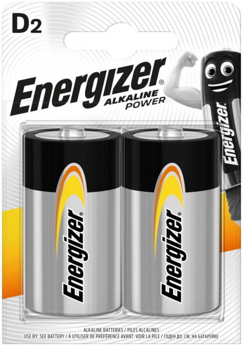 Set 2 Baterii Energizer Alcaline Power R20/D 32009874