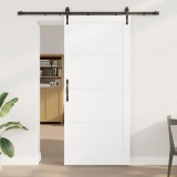 Ușa culisantă vidaXL cu set de accesorii alb 93x211 cm lemn masiv pin