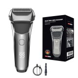 Cumpara ieftin Aparat de Ras Electric Profesional BIRAI&reg; FK-609, Shaver 8600 RPM, Trimmer, Acumulator Reincarcabil, 3 Lame flexibile, Impermeabil, Display LCD, Afisa