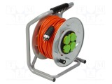 Prelungitor alimentare JONEX 3x2,5mm&sup2; 50m 16A 4 prize PVC bobinat