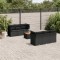 Gossi set canapele de gradina cu perne, 7 piese, negru, poliratan