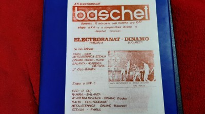 program Electrobanat Timisoara - Dinamo foto