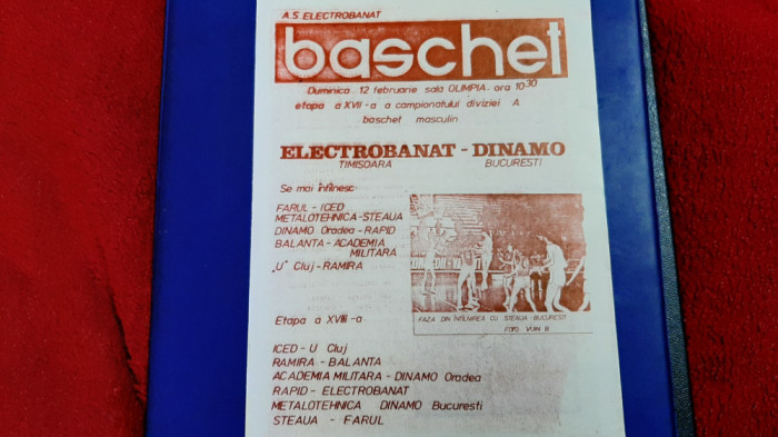 program Electrobanat Timisoara - Dinamo