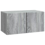 vidaXL Oglindă TV montată pe perete Sonoma gri 59,5 x 31 x 30 cm 898541