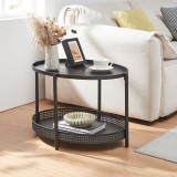 Masuta de cafea J&auml;ller din metal, neagra, 66x50,5x43,5 cm