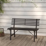 Gossi banca de gradina, negru, 110 cm, otel