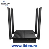 Router Wireless Gigabit TP-LINK Archer A64 AC1200, Dual-Band 400 + 867 Mbps, negru