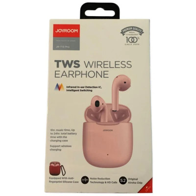 Casti Bluetooth Joyroom JR-T13 Pro Bilateral TWS Wireless Pink foto