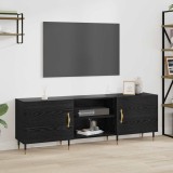 vidaXL Cabinet TV cu raft Stejar negru 150 x 30 x 50 cm Lemn compozit
