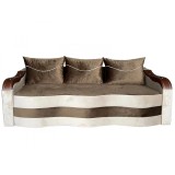 Canapea Extensibila Simona, 225x74x100 Cm, Maro, Crem