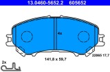 ATE 13.0460-5652.2 set placute frana,frana disc