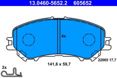 ATE 13.0460-5652.2 set placute frana,frana disc foto