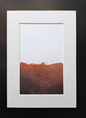 Bogdan Tanase Marinescu - Miniatura caligrafica - Haiku Basho, fata/verso,2024 foto