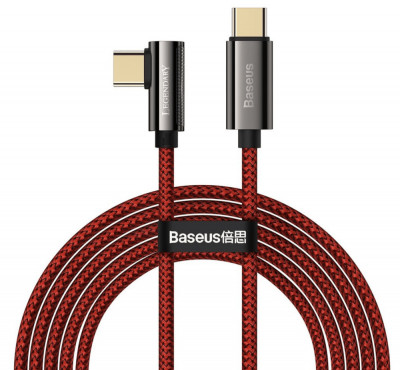 Baseus Legend cablu de &amp;icirc;ncărcare rapidă USB tip C &amp;icirc;nclinat de 1m roșu foto