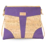 Cumpara ieftin Geanta damă din plută cu accente indigo