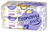 Servetele umede Happy Milk &amp; Honey, 2 x 64 bucati, Bella Baby