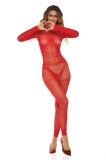 Bodystocking Plasa Rene Rofe Mad Love - Rosu