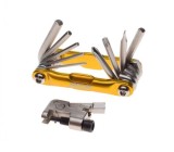 Cheie Multifunctionala Bicicleta 15 in 1, Galbena, Otel Cr-V, Hexagonala 2-8mm, Surubelnita, Torx 25, Unealta Lant