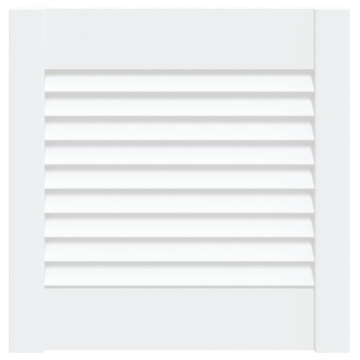 Usa de dulap design lambriu, alb, 39,5x39,4 cm, lemn masiv pin