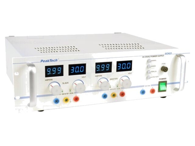 Alimentator de laborator reglabil PEAKTECH 0&divide;30VDC 0&divide;10A multicanal