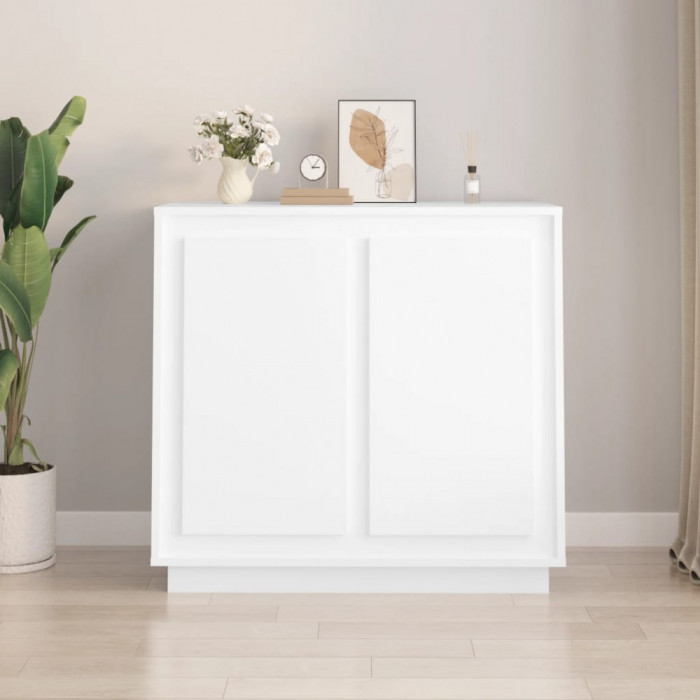 vidaXL Servantă, alb, 80x34x75 cm, lemn prelucrat