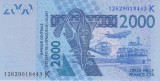 Bancnota Statele Africii de Vest 2.000 Franci 2012 - P716K UNC ( Senegal )