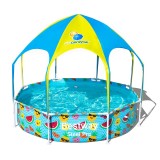 Piscina cu cadru metalic Bestway 56432, rotunda, pavilion, 244 x 51 cm