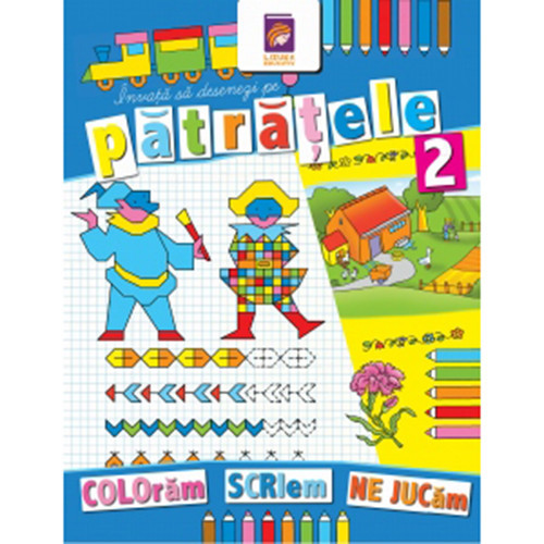 Invata sa desenezi pe patratele 2. Carte de colorat