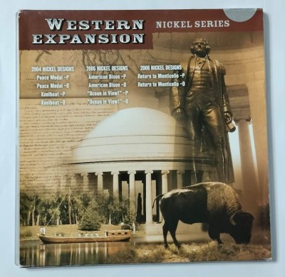 SUA - SET MONETARIE 5 CENTI &amp;quot;NICKELS&amp;quot; 2004 - 2006 - WESTERN EXPANSION NICKEL SERIES - 10 MONEDE UNC ! foto