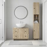 Cumpara ieftin Set de dulapuri pentru baie, 2 piese EDE Stejar Sonoma