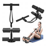 Aparat extensor multifunctional pentru exercitii fitness, reglabil in 4 trepte, negru, Palmonix