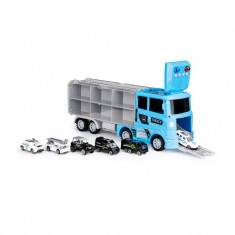 Set de remorcare de 6 masinute Ecotoys HC484969 - Politie