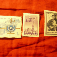 Lot 9 Timbre Ungaria 1963-1972 - Serii de 1 valoare