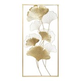 Cumpara ieftin Decoratiune de perete Flowerty metal auriu 50x2x100 cm