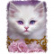 Sticker decorativ, Pisica, Roz, 70 cm, 9083ST