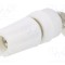 Conector banană 4mm soclu 15A 250VDC CLIFF alb nichelat 45mm