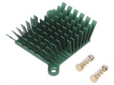 Radiator extrudat cu aripioare BGA verde 40x38mm