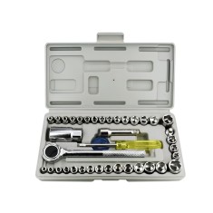 Set Instrumente de Reparatii Auto, eSimplu&reg;, Pentru Repararea Motocicletei si Masinilor, 40 Bucati Chei Tubulare, Surubelnita