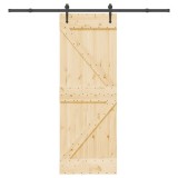 VidaXL Ușă glisantă cu set de feronerie 70x210 cm, lemn masiv de pin