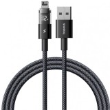 Cablu Date si Incarcare USB-A - Lightning Baseus Display 2, 18W, 2m, Negru P10382700121-01