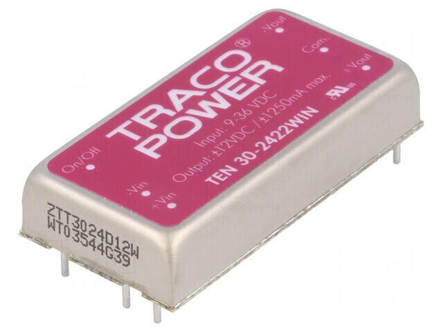 Convertor DC/DC 30W 9-36V la 12V/-12V