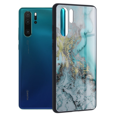 Husa pentru Huawei P30 Pro / P30 Pro New Edition, Techsuit Glaze Series, Blue Ocean foto